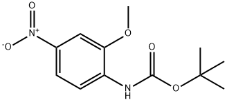 (2-甲氧基-4-硝基苯基)氨基甲酸叔丁酯 结构式