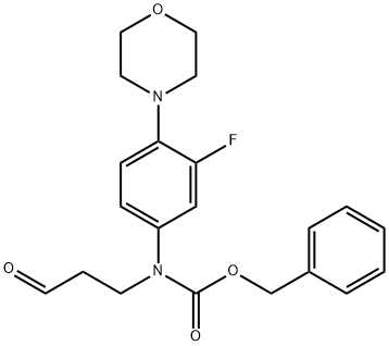 Carbamic acid, [3-fluoro-4-(4-morpholinyl)phenyl](3-oxopropyl)-, phenylmethyl ester (9CI) 结构式