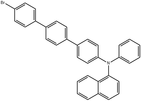 N-(4''-溴[1,1'4',1''-三联苯-4-基)-N-苯基-1-萘胺 结构式