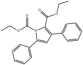 1H-Pyrrole-1,2-dicarboxylic acid, 3,5-diphenyl-, 1,2-diethyl ester 结构式