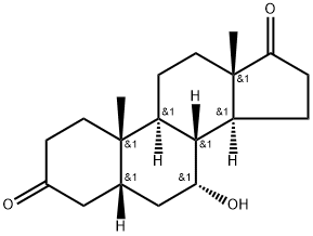 (5R,7R,8R,9S,10S,13S,14S)-7-hydroxy-10,13-dimethyldodecahydro-1H-cyclopenta[a]phenanthrene-3,17(2H,4H)-dione(WX116145) 结构式