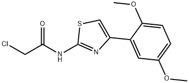 2-氯-N-[4-(2,5-二甲氧基苯基)-1,3-噻唑-2-基]乙酰胺 结构式