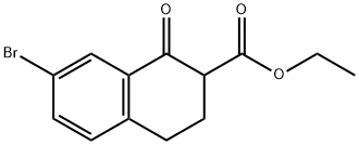 7-溴-1-氧代-1,2,3,4-四氢萘-2-羧酸乙酯 结构式