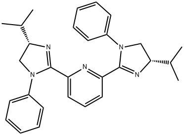 2,6-双[(4S)-4,5-二氢-4-异丙基-1-苯基-1H-咪唑]-吡啶 结构式