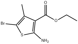 2-氨基-5-溴-4-甲基噻吩-3-羧酸乙酯 结构式