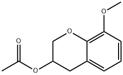 acetic acid (8-methoxy-3,4-dihydro-2H-1-benzopyran-3-yl) ester 结构式