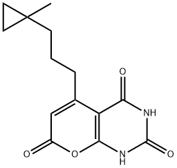 2H-Pyrano[2,3-d]pyrimidine-2,4,7(1H,3H)-trione, 5-[3-(1-methylcyclopropyl)propyl]- 结构式