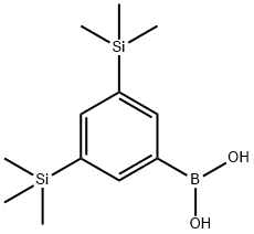 3,5-双(三甲基硅基)苯硼酸 结构式