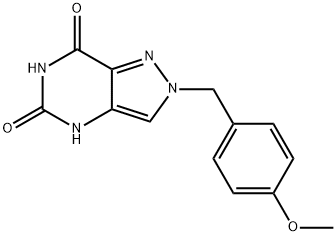 2-(4-Methoxy-benzyl)-2,4-dihydro-pyrazolo4,3-dpyrimidine-5,7-dione 结构式