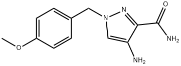 4-Amino-1-(4-methoxy-benzyl)-1H-pyrazole-3-carboxylic acid amide 结构式