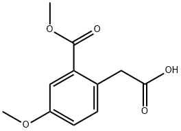 2-(4-甲氧基-2-(甲氧基羰基)苯基)乙酸 结构式