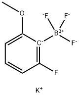 Potassium trifluoro(2-fluoro-6-methoxyphenyl)borate 结构式