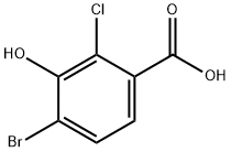 4-溴-2-氯-3-羟基苯甲酸 结构式