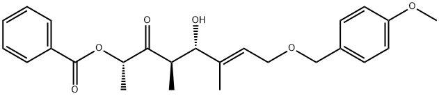 6-Octen-3-one, 2-(benzoyloxy)-5-hydroxy-8-[(4-methoxyphenyl)methoxy]-4,6-dimethyl-, (2S,4R,5S,6E)- 结构式