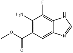 methyl 6-amino-7-fluoro-3H-benzimidazole-5-carboxylate 结构式