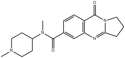 pyrrolo[2,1-b]quinazoline-1,2,3,9-tetrahydro-9-oxo-N-methyl-N-(1-methyl-piperidinyl-4)-6-carboxamide 结构式