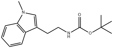 Carbamic acid, N-[2-(1-methyl-1H-indol-3-yl)ethyl]-, 1,1-dimethylethyl ester 结构式