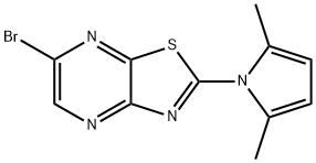 Thiazolo[4,5-b]pyrazine, 6-bromo-2-(2,5-dimethyl-1H-pyrrol-1-yl)- 结构式