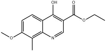 3-喹啉羧酸,4-羟基-7-甲氧基-8-甲基-乙酯 结构式