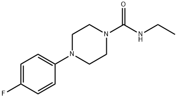 N-乙基-4-(4-氟苯基)哌嗪-1-甲酰胺 结构式