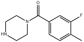 1-[(3-氟-4-甲基苯基)羰基]哌嗪 结构式