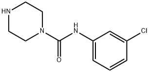 1-Piperazinecarboxamide, N-(3-chlorophenyl)- 结构式