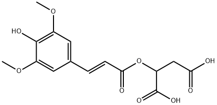 (E)-2-((3-(4-羟基-3,5-二甲氧基苯基)丙烯酰基)氧基)琥珀酸 结构式