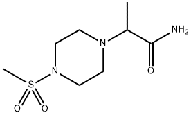 2-(4-methanesulfonylpiperazin-1-yl)propanamide 结构式