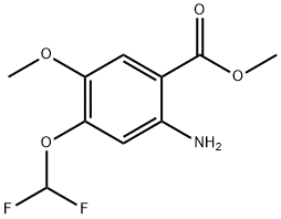 2-氨基-4-(二氟甲氧基)-5-甲氧基苯甲酸甲酯 结构式