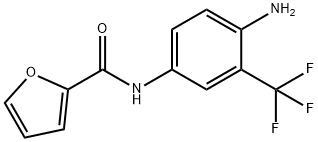 2-Furancarboxamide, N-[4-amino-3-(trifluoromethyl)phenyl]- 结构式