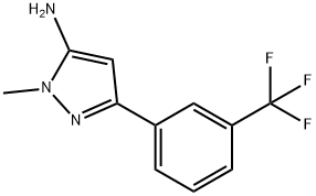 1-甲基-3-[3-(三氟甲基)苯基]-1H-吡唑-5-胺 结构式