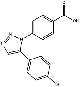 4-(5-(4-溴苯基)-1H-1,2,3-三唑-1-基)苯甲酸 结构式