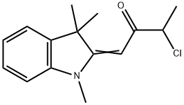 3-氯-1-(1,3,3-三甲基-2,3-二氢-1H-吲哚-2-亚基)丁-2-酮 结构式