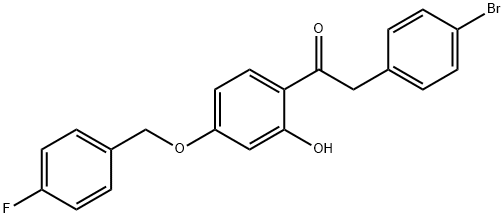 JR-7011, 1-(4-(4-Fluorobenzyloxy)-2-hydroxyphenyl)-2-(4-bromophenyl)ethanone, 97% 结构式