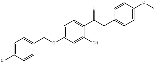 JR-7024, 1-(4-(4-Chlorobenzyloxy)-2-hydroxyphenyl)-2-(4-methoxyphenyl)ethanone, 97% 结构式