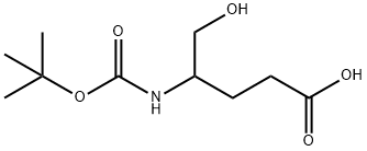 Pentanoic acid, 4-[[(1,1-dimethylethoxy)carbonyl]amino]-5-hydroxy- 结构式