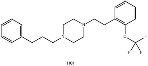 Piperazine, 1-(3-phenylpropyl)-4-[2-[2-(trifluoromethoxy)phenyl]ethyl]-, dihydrochloride 结构式