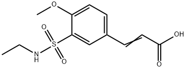 3-[3-(ethylsulfamoyl)-4-methoxyphenyl]prop-2-enoic acid 结构式