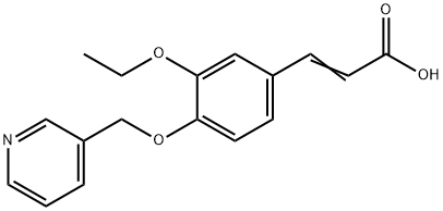 3-[3-ethoxy-4-(pyridin-3-ylmethoxy)phenyl]prop-2-enoic acid 结构式