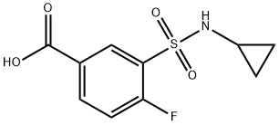 3-(环丙基氨磺酰基)-4-氟苯甲酸 结构式