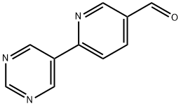 6-(嘧啶-5-基)烟醛 结构式