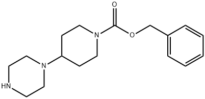 1-Piperidinecarboxylic acid, 4-(1-piperazinyl)-, phenylmethyl ester 结构式