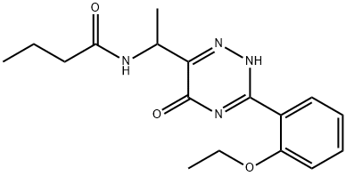 N-1-(3-（2-乙氧基苯基） -5-氧-4,5-2H-1,2,4-三嗪-6-基)乙基）丁酰胺 结构式