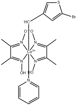 Cobalt, [(5-bromo-3-thienyl)methyl]bis[(2,3-butanedione dioximato)(1-)-N,N'](pyridine)-, (OC-6-12)- (9CI) 结构式