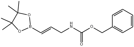 Carbamic acid, N-[(2E)-3-(4,4,5,5-tetramethyl-1,3,2-dioxaborolan-2-yl)-2-propen-1-yl]-, phenylmethyl ester 结构式