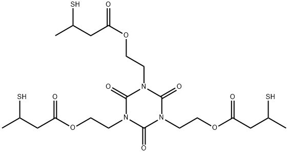 1,3,5-三(3-巯基丁酰氧基乙基)-1,3,5-三嗪-2,4,6(1H,3H,5H)-三酮 昭和电工 KARENZ MT NR1 三官能硫醇 结构式