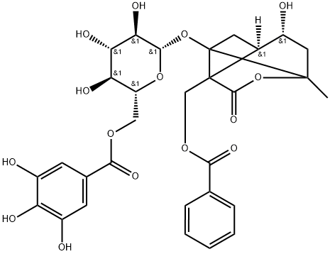 6'-O-没食子酰白芍苷 结构式