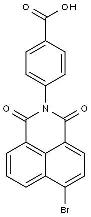 4-(6-溴-1,3-二氧代-1H-苯并[DE]异喹啉-2(3H)-YL)-苯甲酸 结构式