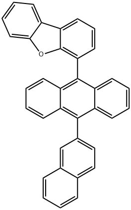 4-(10-(2-萘基)-9-蒽基)-二苯并呋喃 结构式