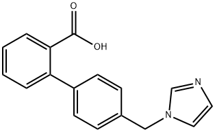 2-[4-(1H-咪唑-1-基甲基)苯基]苯甲酸 结构式